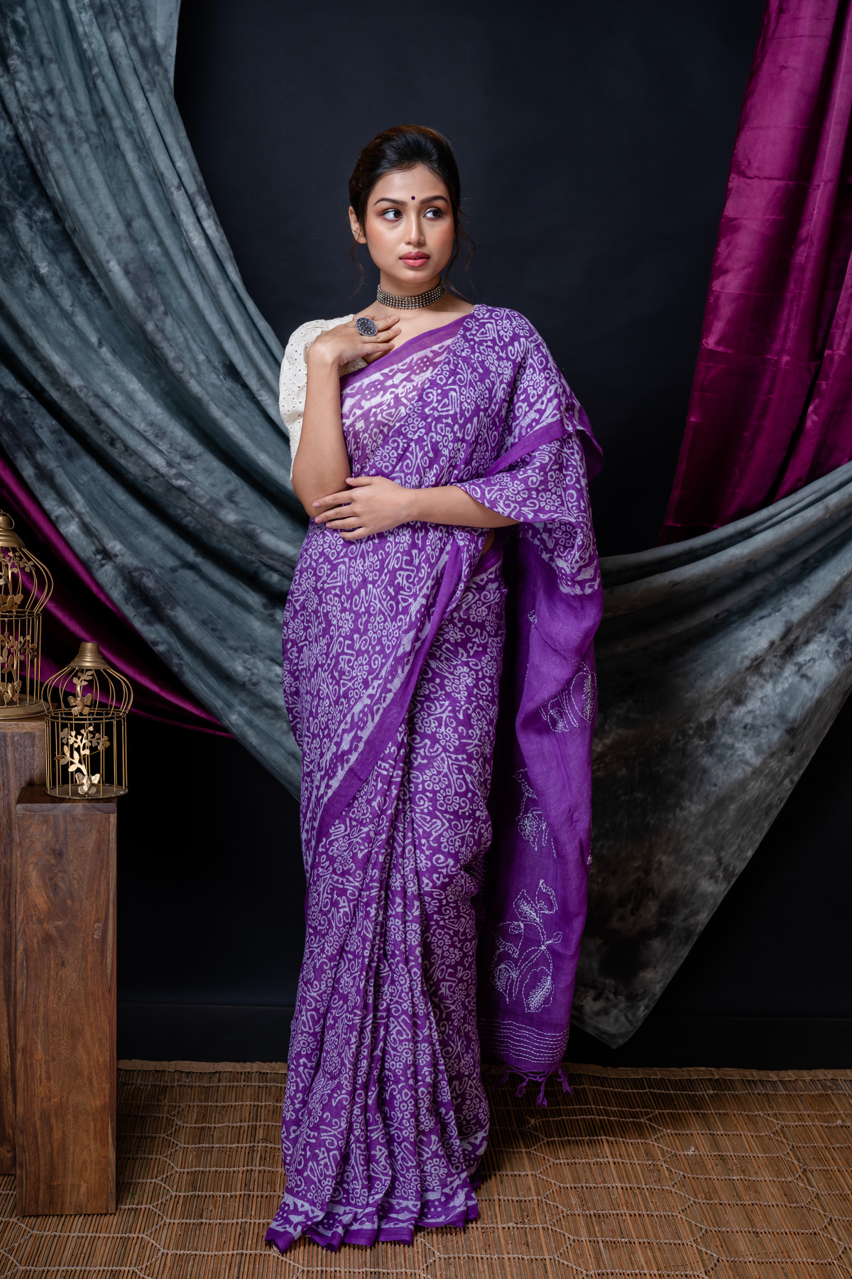 Linen Saree